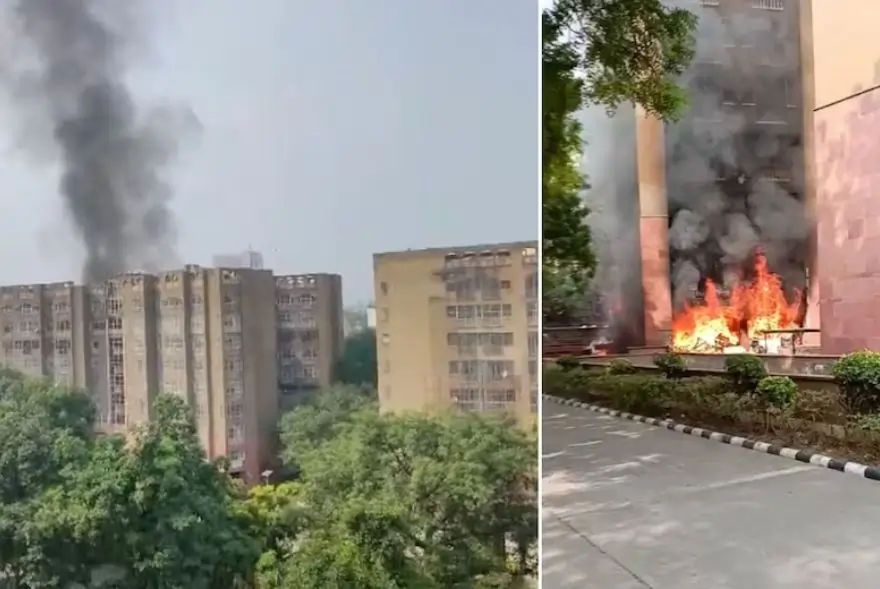দিল্লীৰ ব্ৰহ্মপুত্ৰ এপাৰ্টমেণ্টত ভয়ংকৰ অগ্নিকাণ্ড...