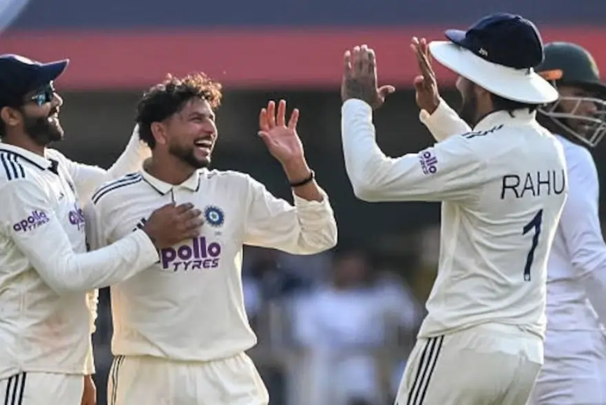 গুৱাহাটী টেষ্টৰ প্ৰথম দিনৰ খেল সমাপ্ত; প্ৰ’টিয়াছ বাহিনীৰ ৬টা উইকেটৰ পতন