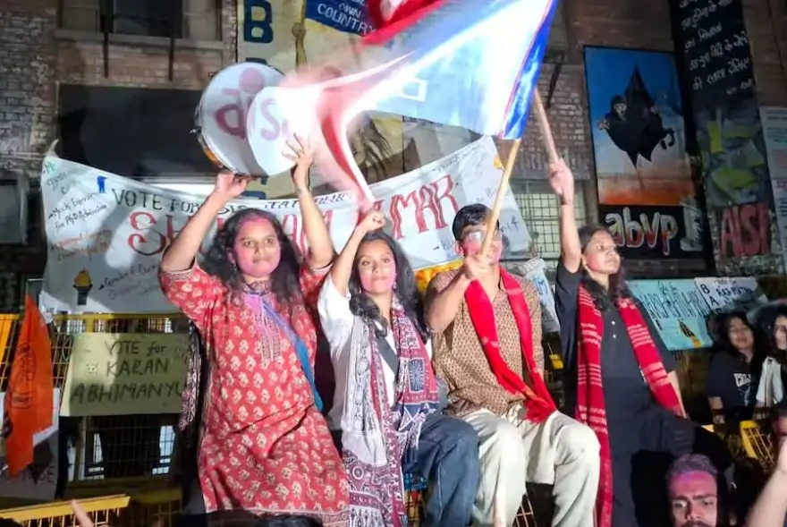 JNU ত অধ্যক্ষ পদসহ চাৰিওটা পদতে বাওঁপন্থীৰ জয়লাভ...