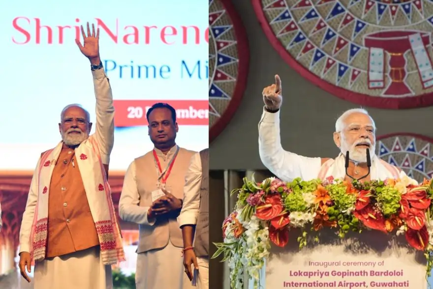 অসমৰ পৰিচয় শেষ কৰাৰ চক্ৰান্ত কৰিছিল কংগ্ৰেছে… গুৱাহাটীত উপস্থিত হৈ প্ৰধানমন্ত্ৰী মোদীৰ গৰ্জন