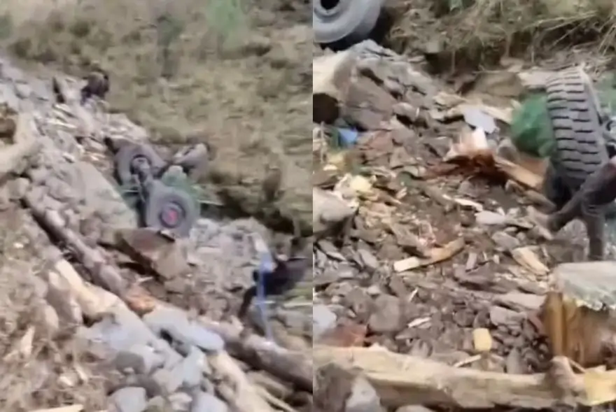 ভয়ংকৰ দুৰ্ঘটনা; ২০০ ফুট দ’ খাৱৈত পৰিল সেনা জোৱানৰ বাহন