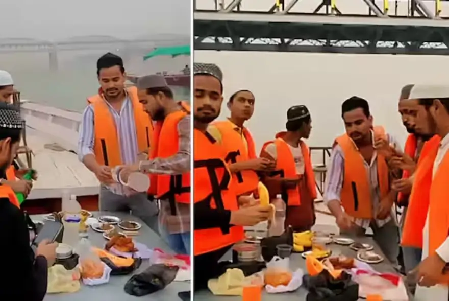 গংগা নদীত চিকেন বিৰিয়ানীৰে ইফতাৰ; ১৪ জন মুছলমান যুৱকক গ্ৰেপ্তাৰ