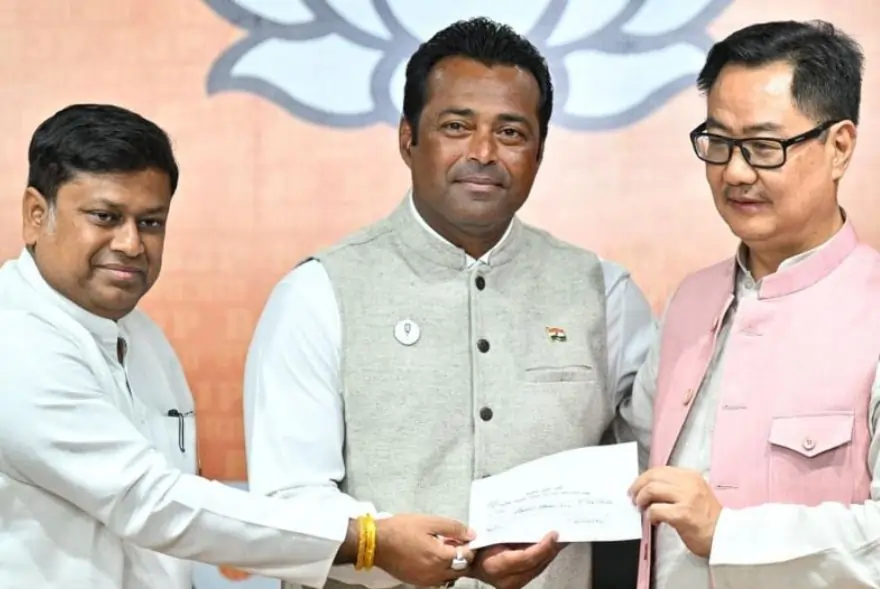 বংগ নিৰ্বাচনৰ পূৰ্বে বিজেপিত যোগদান কৰি টেনিছ কিংবদন্তি লিয়েণ্ডাৰ পেজৰ