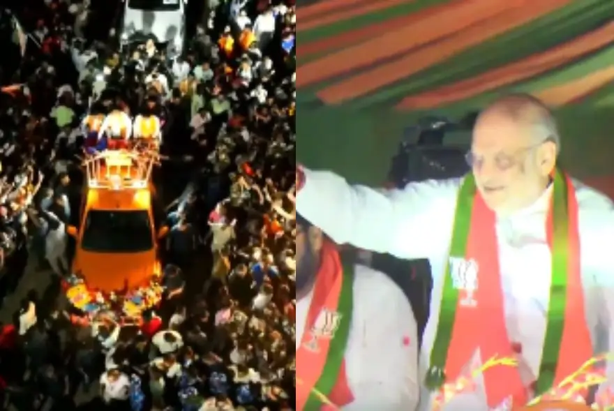 তৃণমূলৰ ভেটি কঁপাই বংগত অমিত শ্বাহৰ বিশাল ৰোড শ্ব’, গেৰুৱা হৈ পৰিল বৰ্ধমান