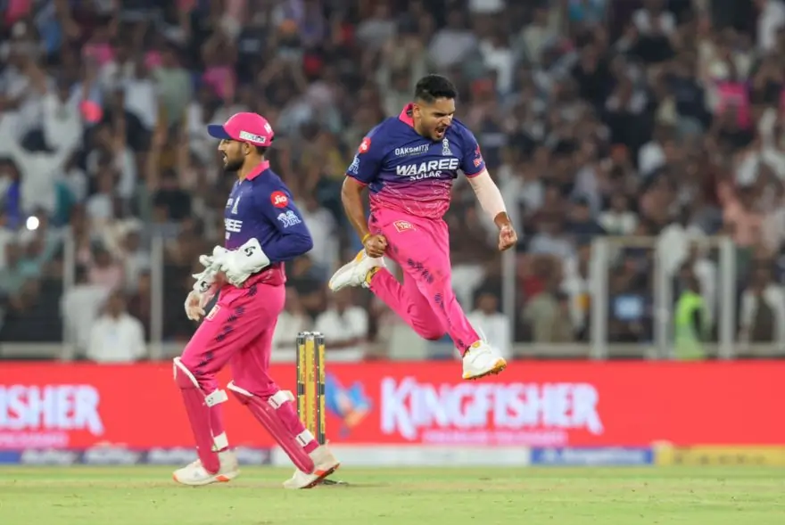 ৰোমাঞ্চকৰ মেচত গুজৰাটৰ বিৰুদ্ধে ৬ ৰানত জয় ৰাজস্থান ৰয়েলছৰ