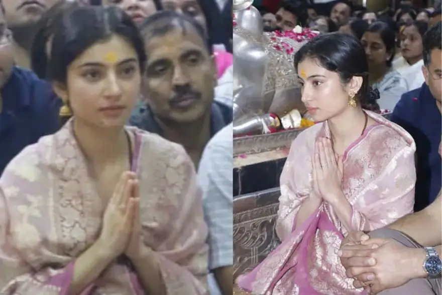 ভক্তিত নিমগ্ন ‘ধুৰন্ধৰ’ অভিনেত্ৰী ছাৰা অৰ্জুন; মহাকাল দৰবাৰত উপস্থিত