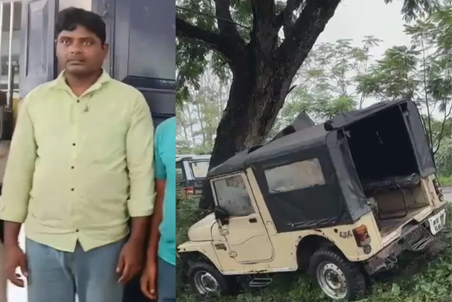 সোণ বিচাৰি অভিযান; মৰিকলং ডকাইতি কাণ্ডৰ মূল অভিযুক্ত ৰাজিবুৰ ৰহমানক লৈ যোৱা বাহন দুৰ্ঘটনাগ্ৰস্ত