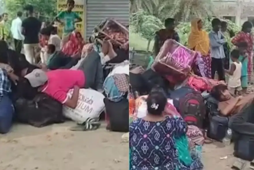 সীমান্তত অবৈধ প্ৰব্ৰজনকাৰীৰ ধল! বংগ চৰকাৰৰ কঠোৰ স্থিতিত ত্ৰাসিত অনুপ্ৰৱেশকাৰী