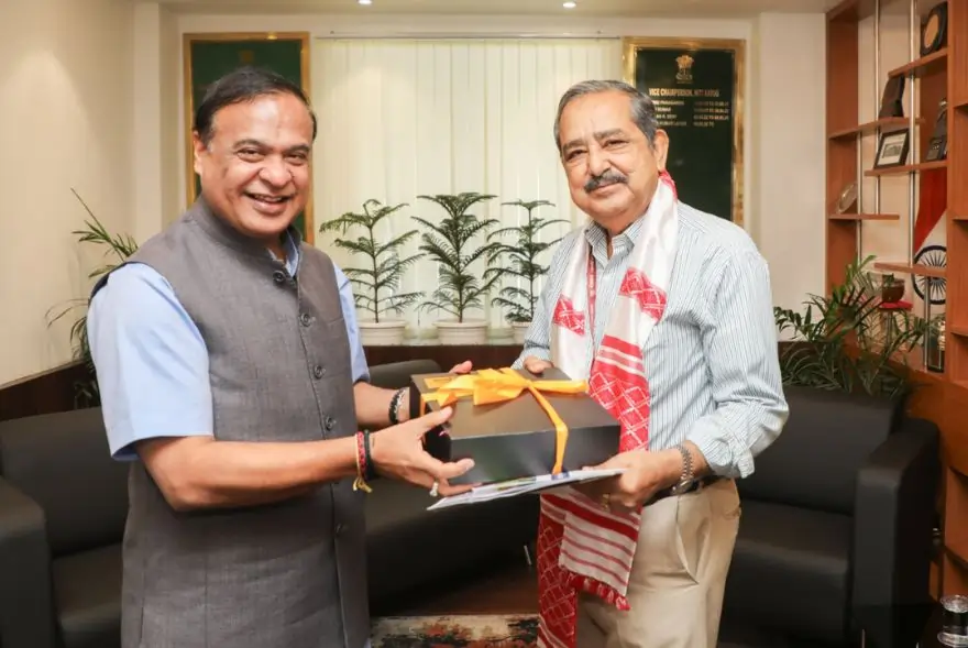 নীতি আয়োগৰ নতুন উপাধ্যক্ষক সাক্ষাৎ মুখ্যমন্ত্ৰী ড° হিমন্ত বিশ্ব শৰ্মাৰ