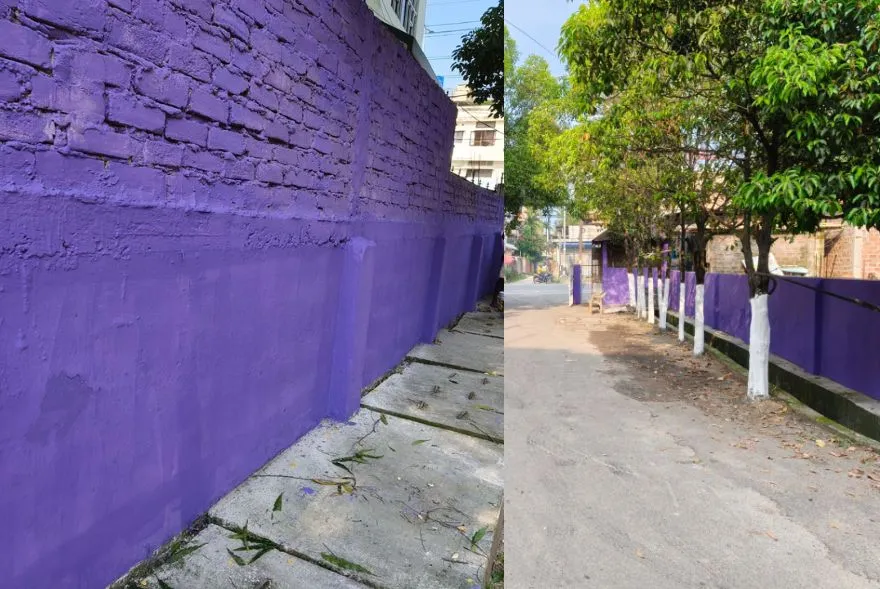 পাৰ্পল চিটি হোৱাৰ দিশে গুৱাহাটী; আৰম্ভ হৈছে দেৱাল ৰঙীন কৰাৰ কাম