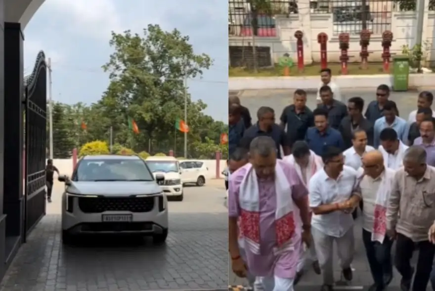 ব্যয় সংকোচনৰ প্ৰয়াস: একেলগে গাড়ী শ্বেয়াৰ কৰি বজপেয়ী ভৱনলৈ গ’ল ৰাজ্যৰ মন্ত্ৰীসকল