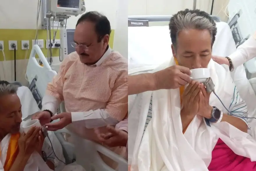 কি কি চৰ্তত অনশন ভংগ সোণম ৱাংচুকৰ ?